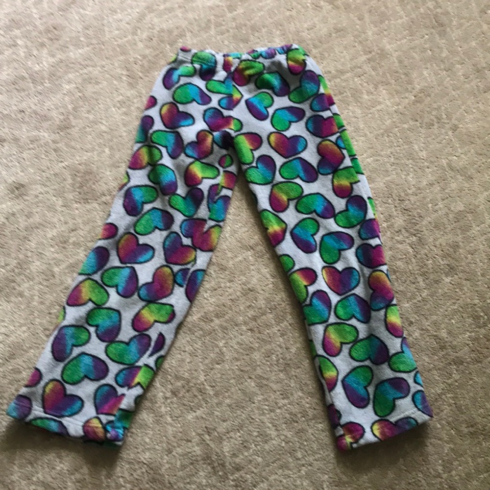 Fuzzy pajama bottoms girl junk
